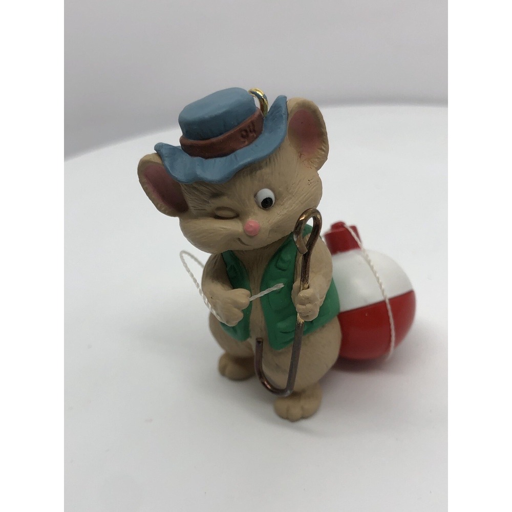 Hallmark Keepsake 1994 Christmas Ornament Merry‎ Fishmas Fishing Mouse Ornament
